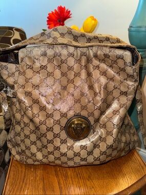 Gucci Hysteria Crystal GG Monogram Hobo Bag with Gold Emblem & COA - GUC